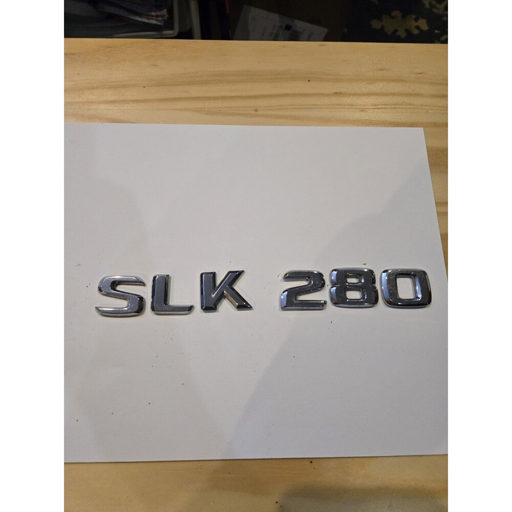 MERCEDES SLK 280 REAR TRUNK OEM FACTORY GENUINE EMBLEM CHROME